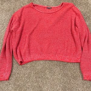 Wild Fable Red Knit Crop Top Sweater